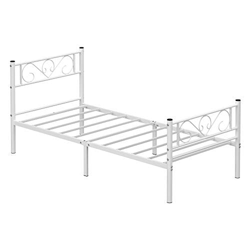 Enkelsängram - 90 x 190 cm - Metallram - vit