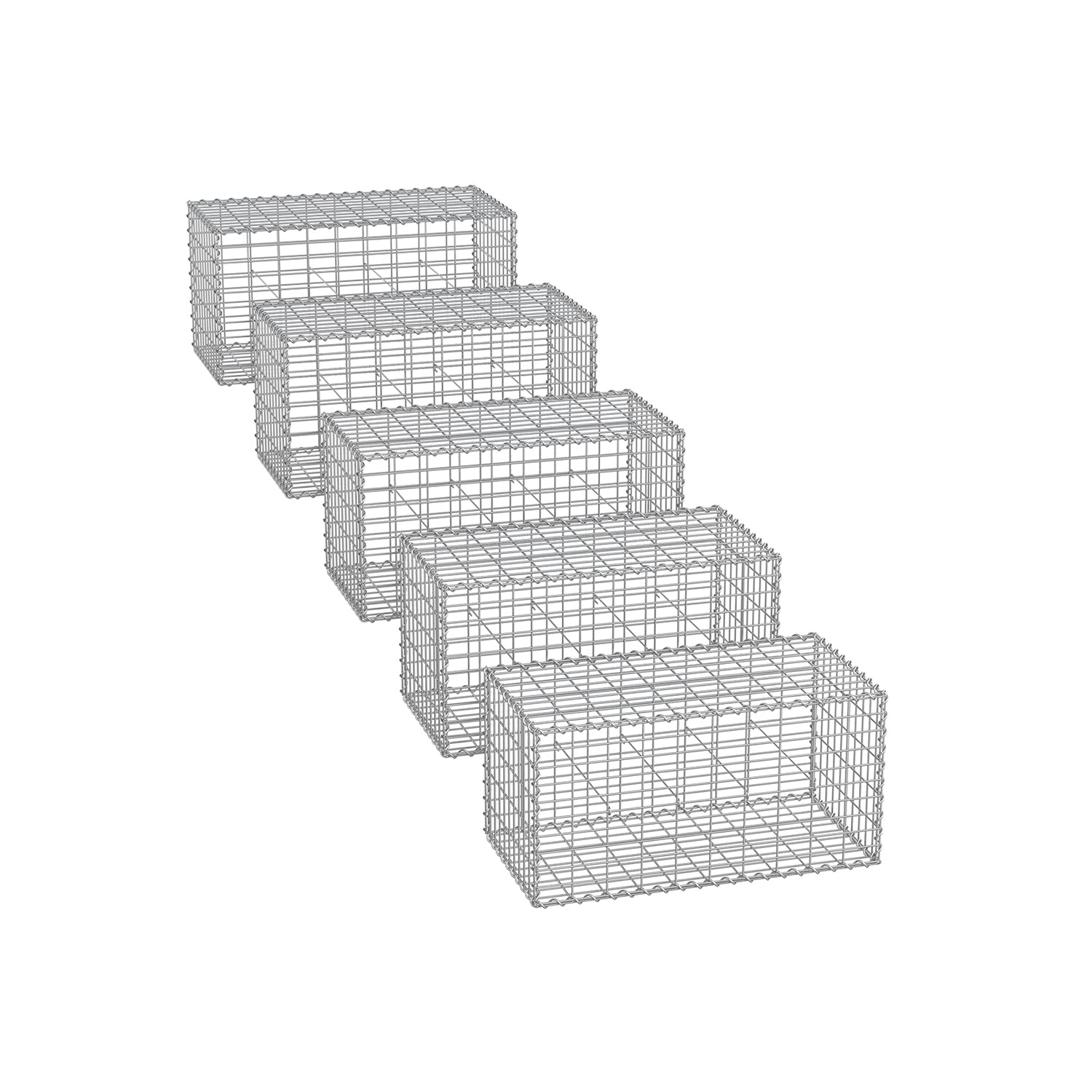 Trådkorgar - 5 x 10 cm MAAS bredd - Uppsättning av 5