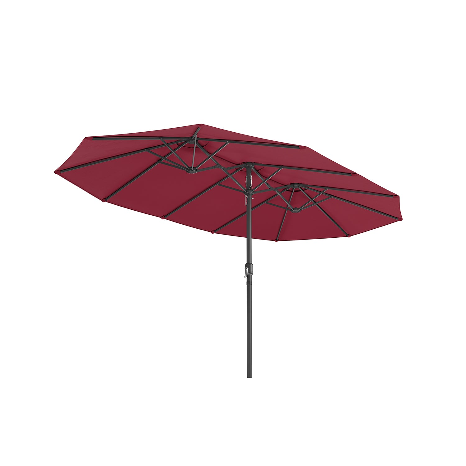 Dubbel parasol-460 x 270 cm-med pendel och UV-skydd