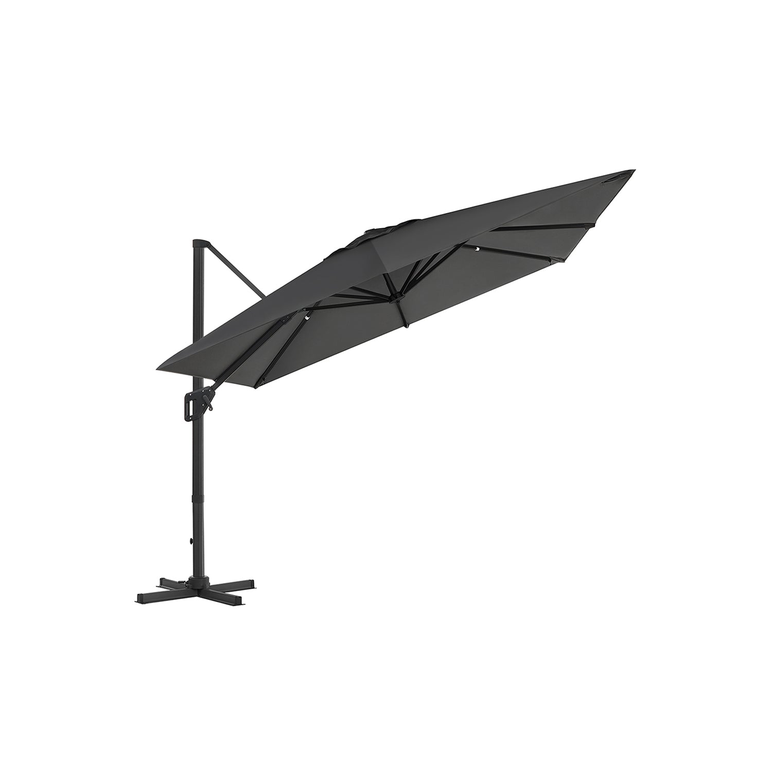 Parasol - 290 × 290 cm - 360 ° Roterabel - med standard