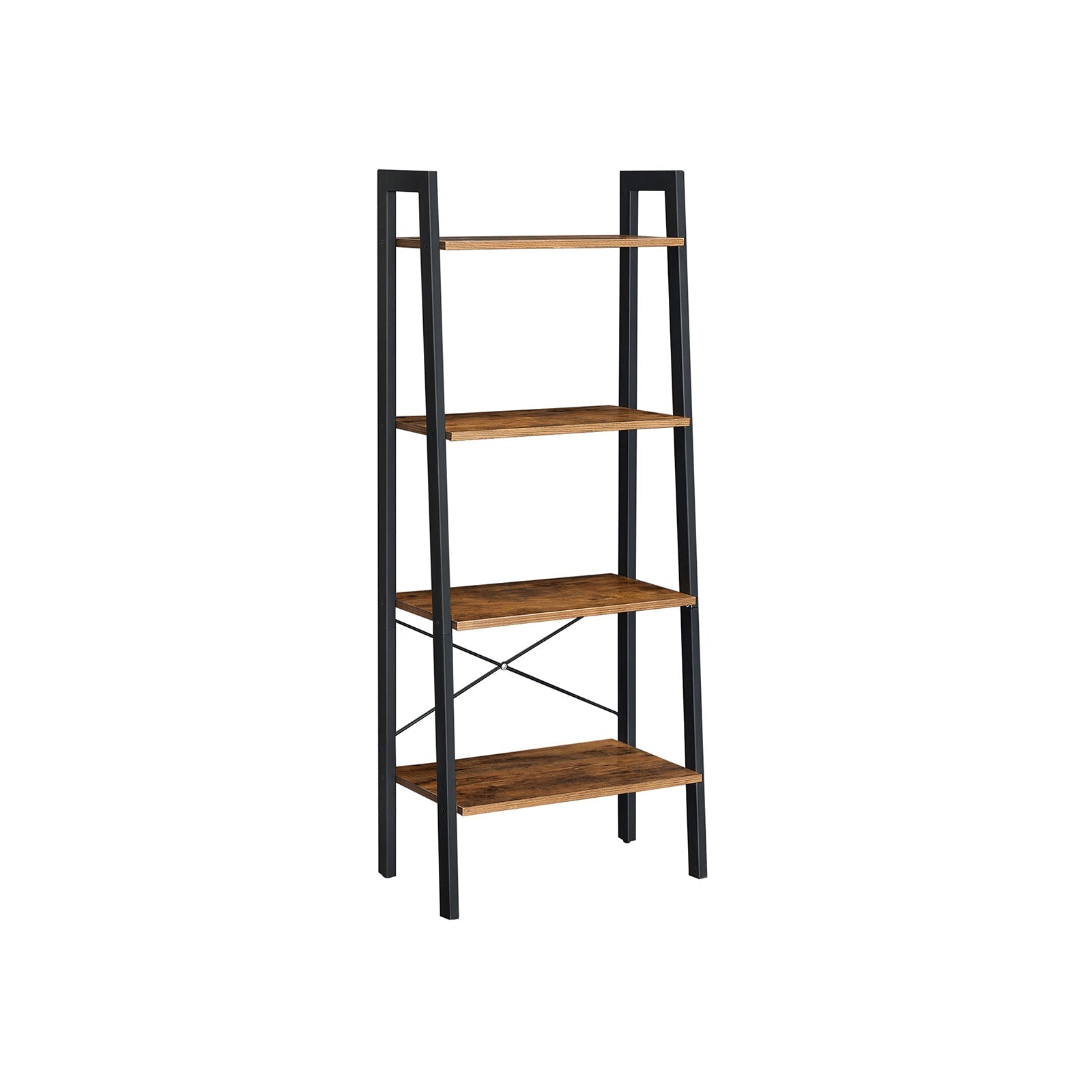 Bokhylla - 4 nivåer - stege rack - industriell