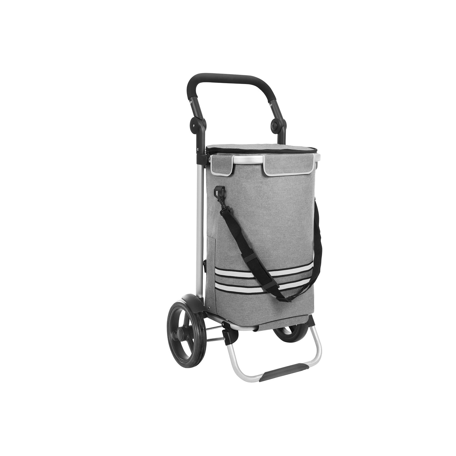 Livsmedelsvagn - Fällbar - med kylskåp - Robust design - Gray