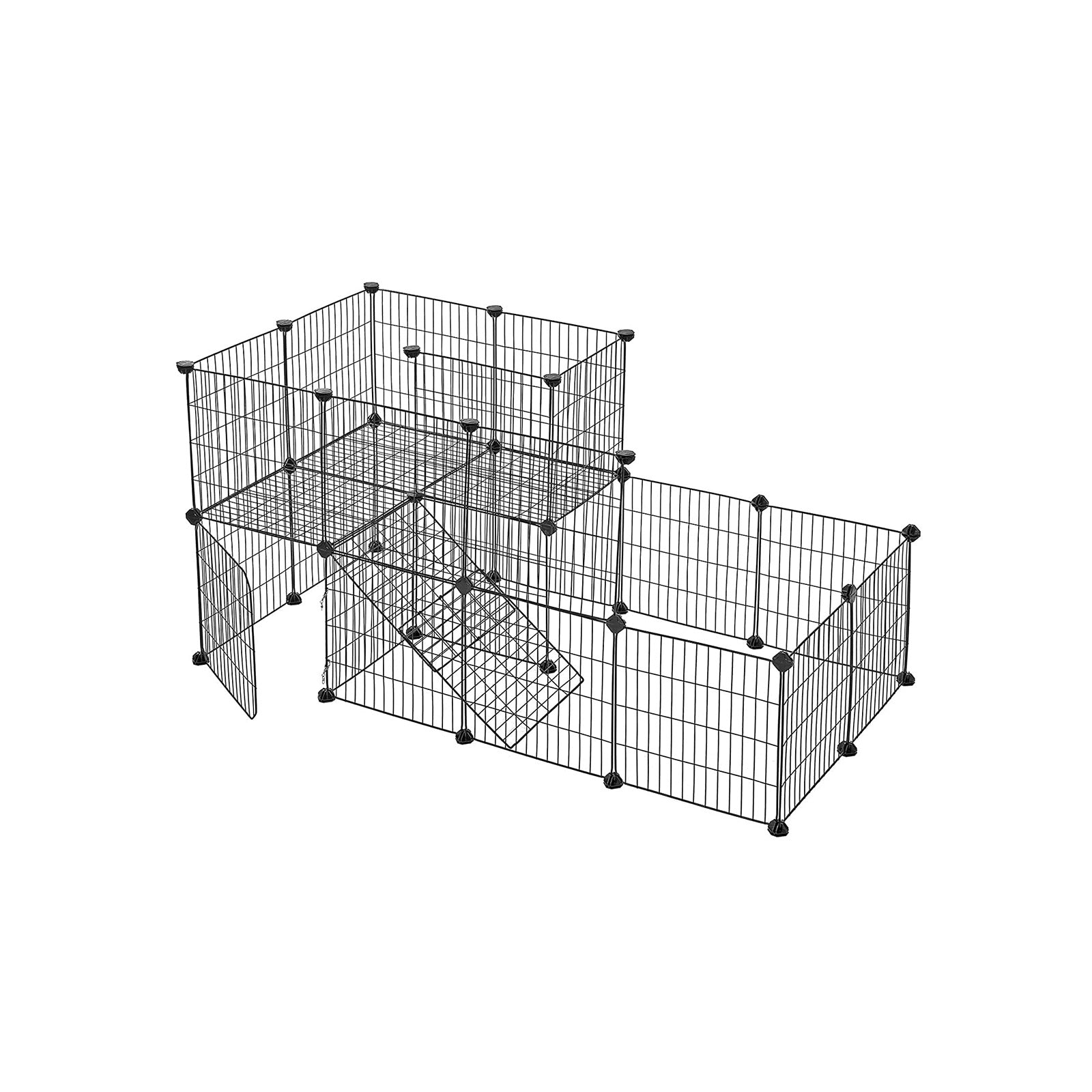 Animal Cage - Rabbit Cage / Cavia Cage - Animal Hob - Svart