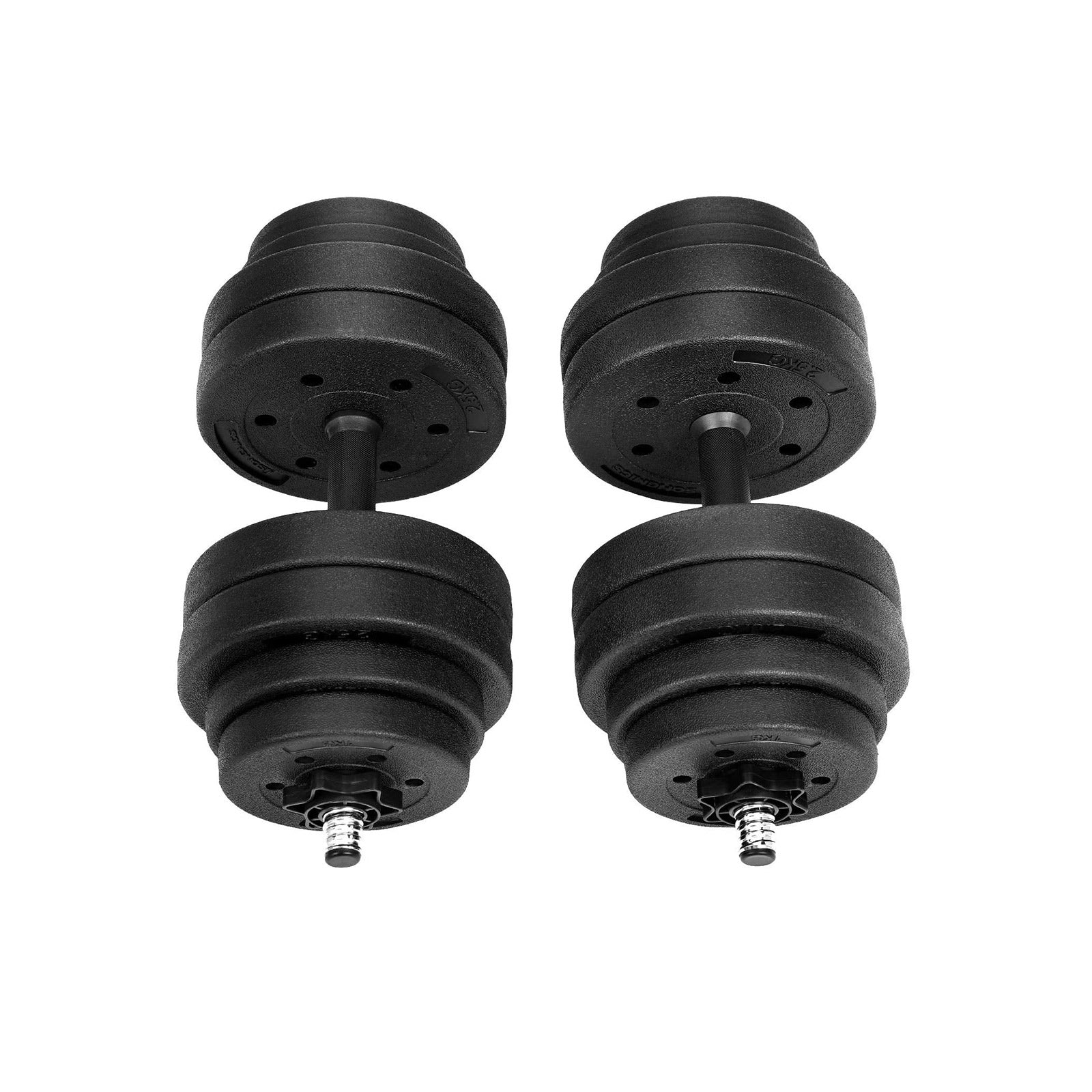 Halkers - Dumbell Set - 2 x 15 kg - Totalt 30 kg - svart