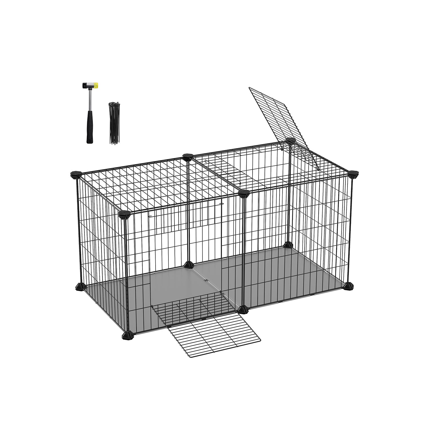 Small Animal Cage - 82 x 41 x 41 cm - med 2 dörrar - L