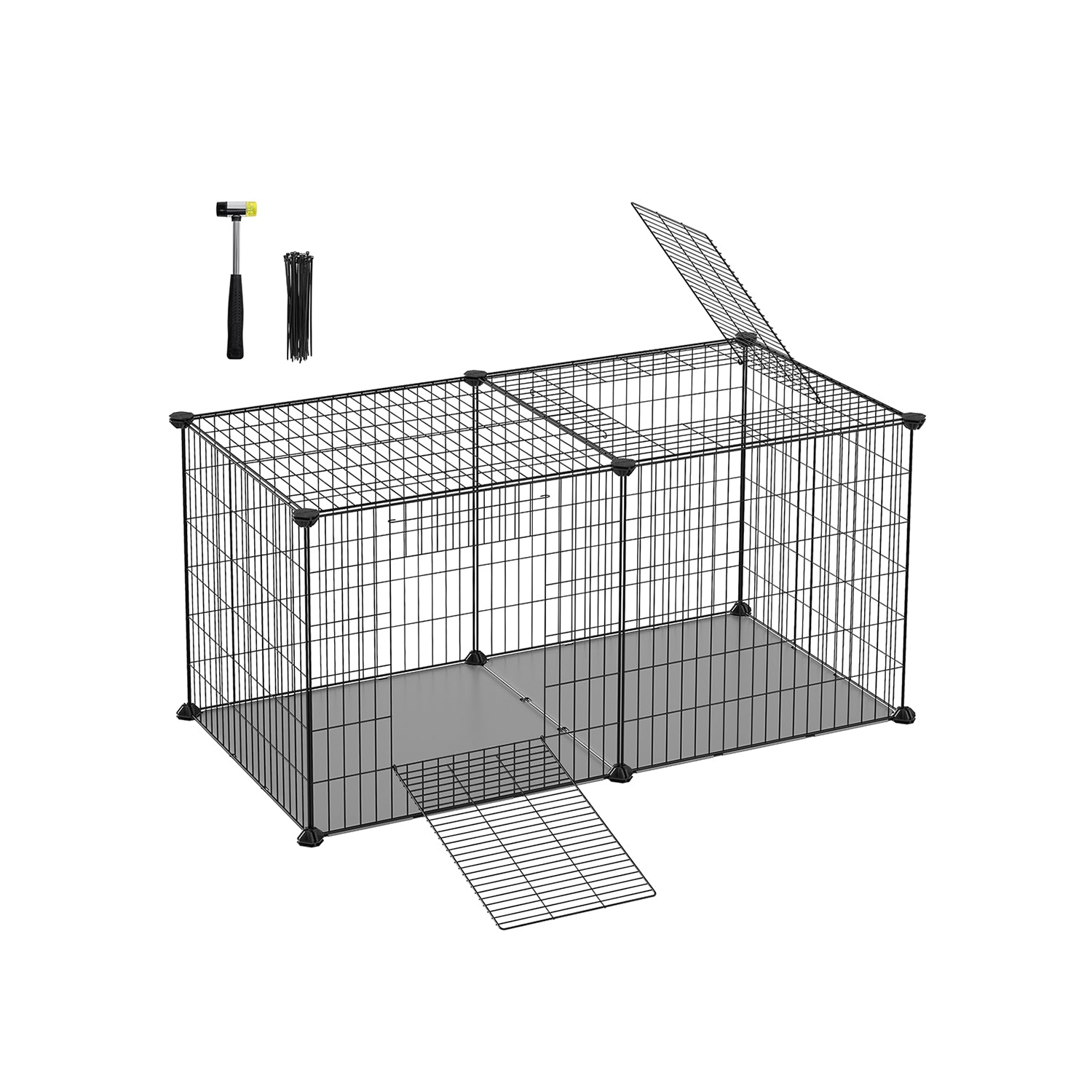 Small Animal Cage - 102 x 51 x 51 cm - med 2 dörrar - xl