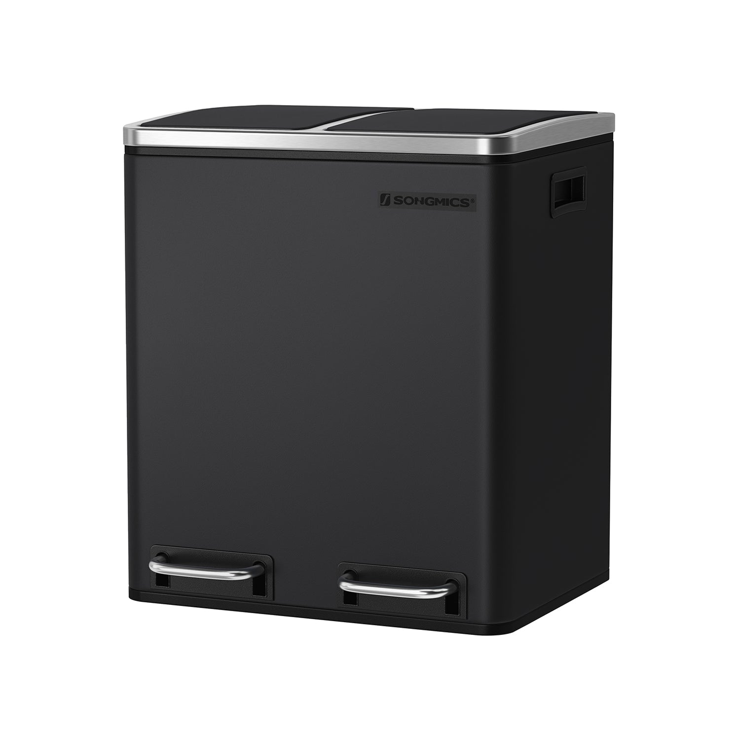 Avfallsbink - skräpfack med avfallsseparation - 2 x 15 L - Softclose - Svart