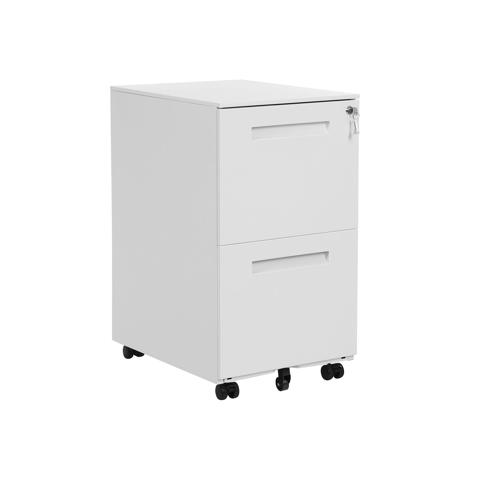 Container Drawer Unit - Mobile Cart of Drawers - Arkivskåp med 2 låsbara lådor