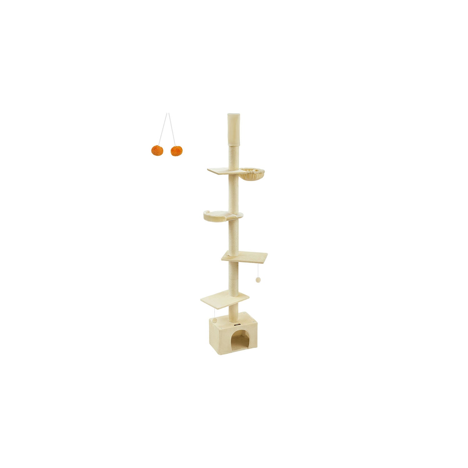 Skrapning efter taket högt 231-291 cm i höjdjusterbar beige