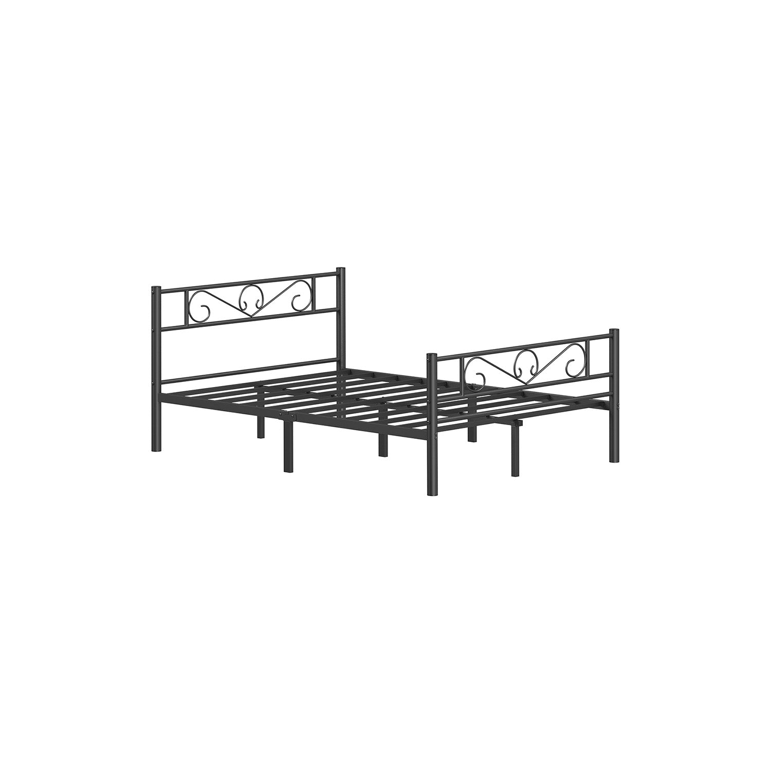 Säng 140 × 200 cm - Tillverkad av bläck -svart metall