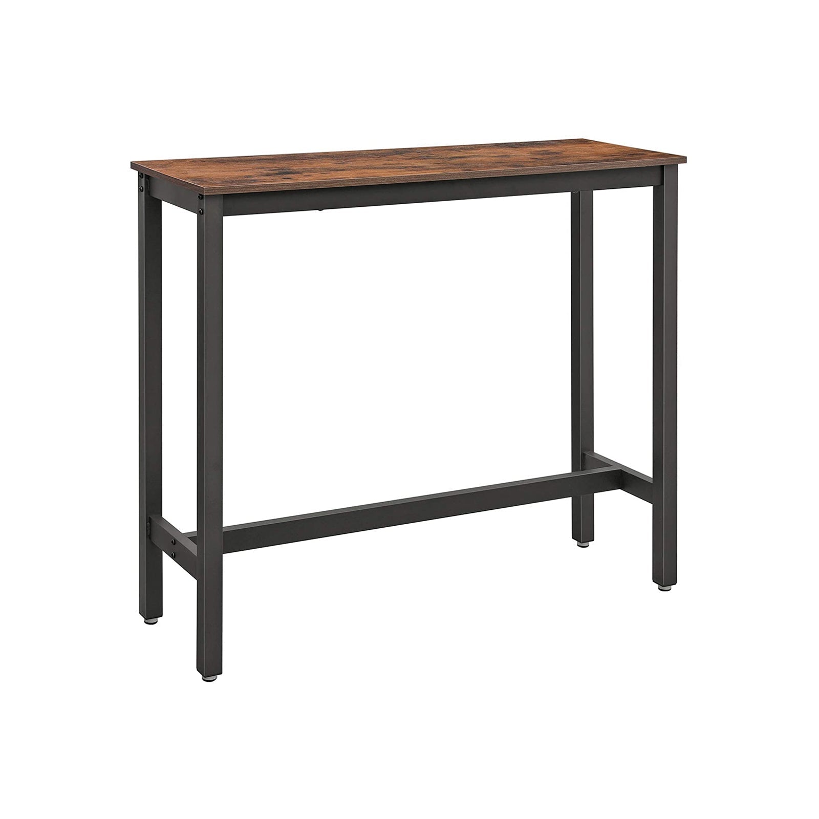 Barbord - smalt köksbord - 120 x 40 x 100 cm - rektangulär - brun/svart