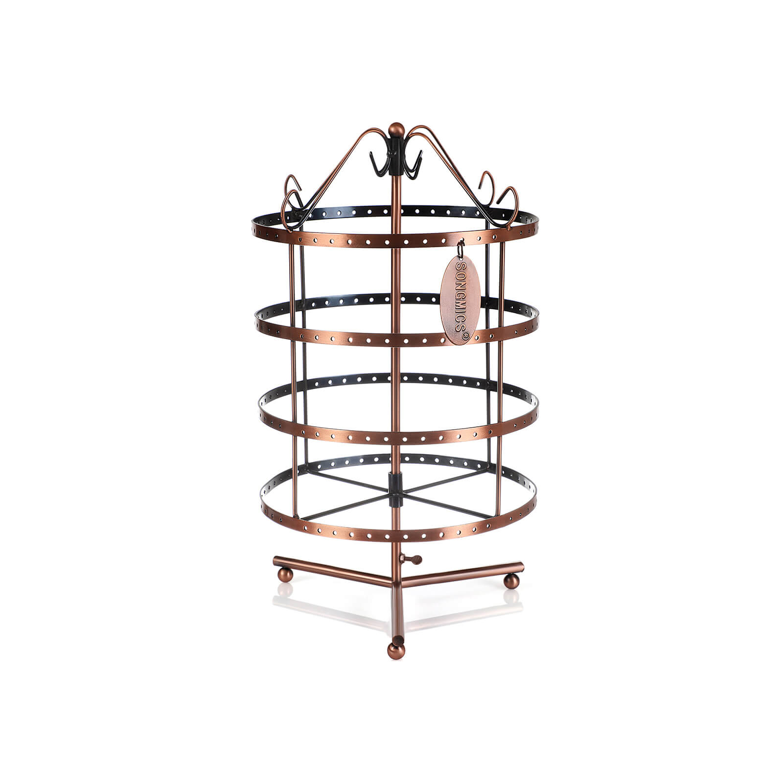 Smyckesställ - 4 -skiktstandard - smycken rack - kopparfärg