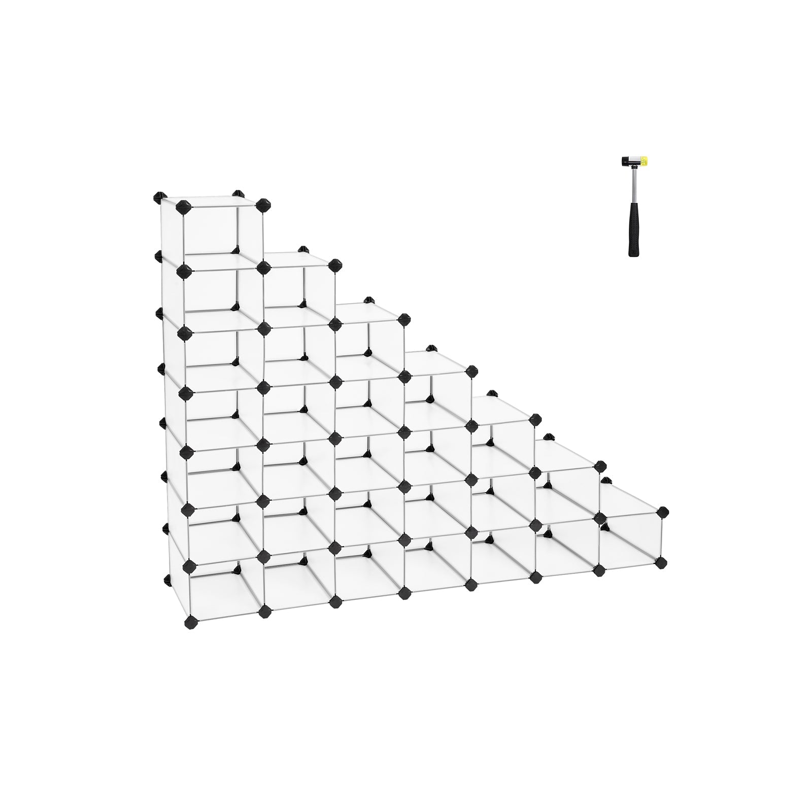 Kubskåp - förvaringsskåp - 32 fack - transparent design