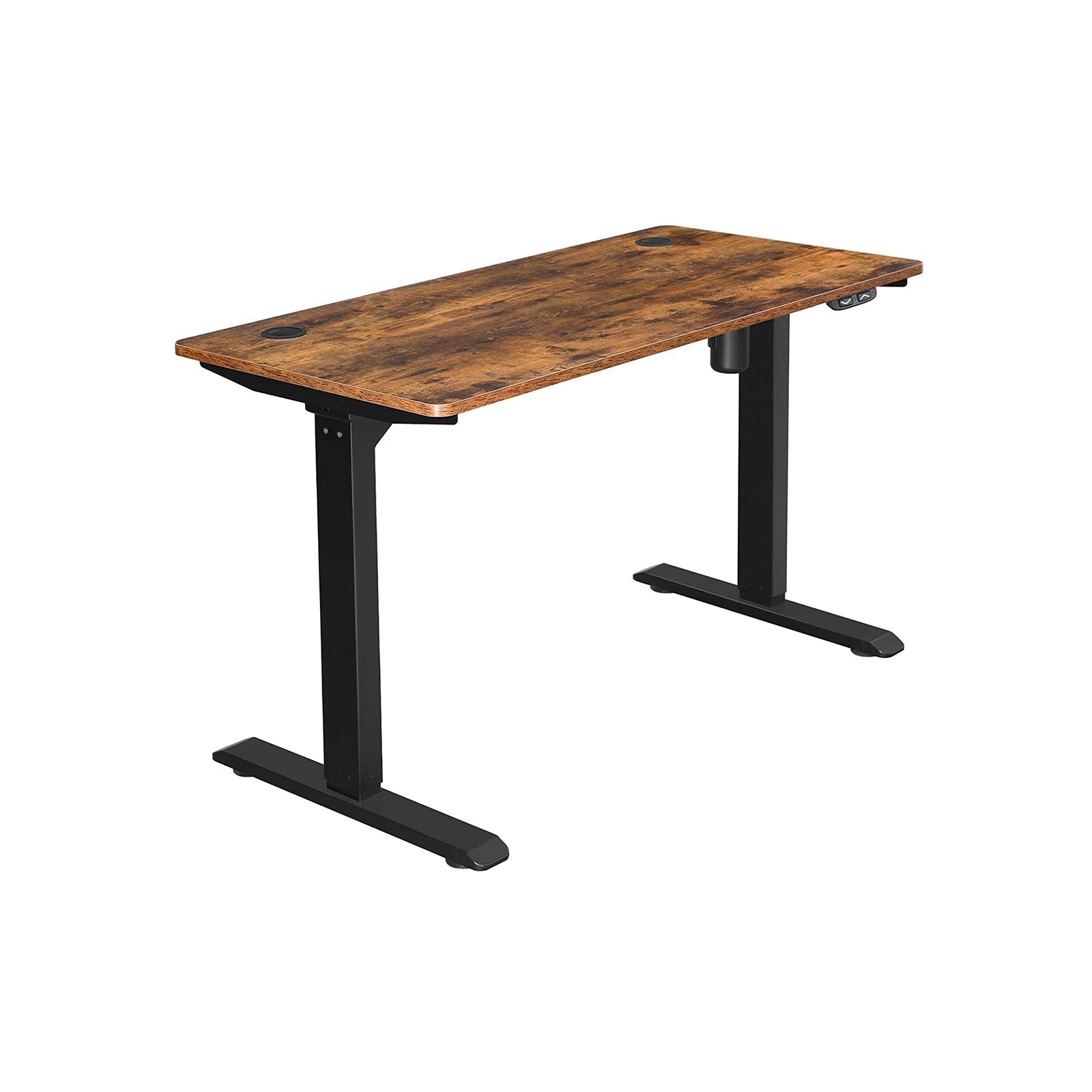 Elektriskt skrivbord - Höjdjusterbar - träövertopp