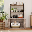 Kattskåp – för Kattsandlåda med Bokhylla Katthus Ingang – Grå