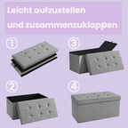 Soffa med lagringsutrymme - 38 x 76 x 38 cm - sätesbox - multifunktionell