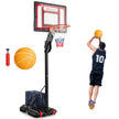 Höj – och sänkbart basketställ med stativ hjul, cm, basketkorg – 2 105-260 – Svart