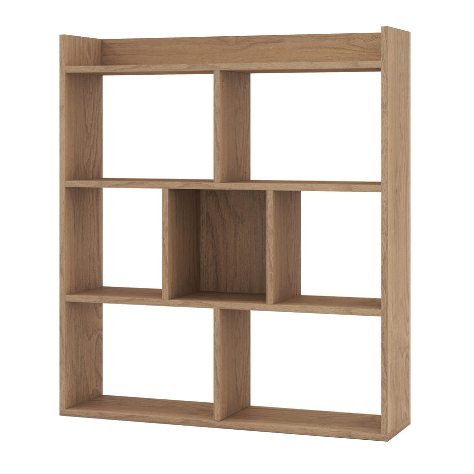 Bokhylla – med kuber Stående Kubhylla Förvaringshylla – 7 80 x 20 x 90 cm – Natur