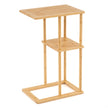 pack – sidobord Smalt nattduksbord Rektangulärt soffbord C form Bambu – 2 – Natur