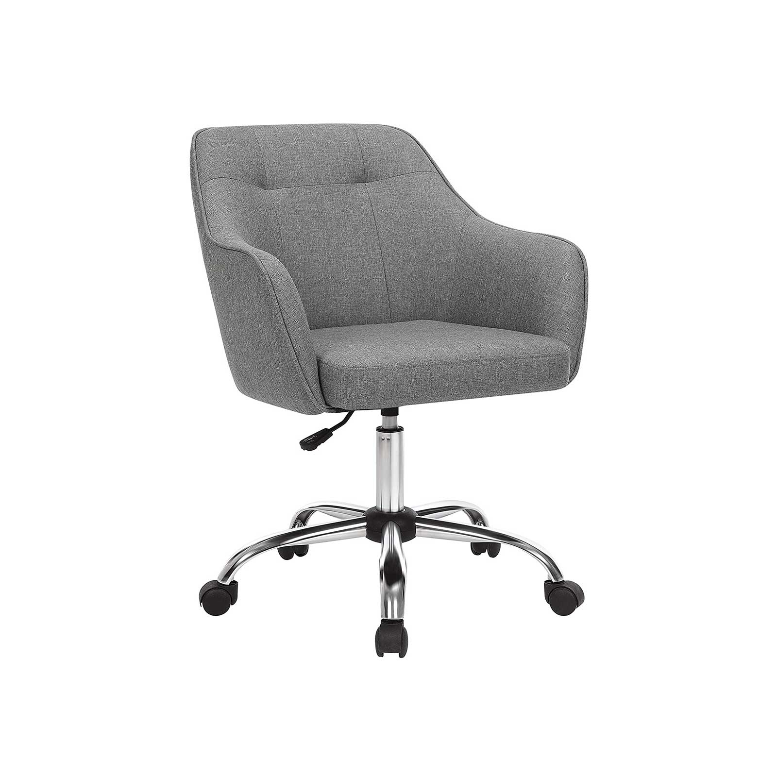 Sammet kontorsstol, höjdjusterbar cappuccino beige moln vit