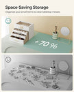 Smyckeskrin – 4 plan med glaslock – Vit