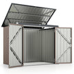 Sopkärlbox – för Sopbox i galvaniserat metall Sophus med dörrar – 2 2 172 x 95,5 x 130 cm – Brun
