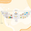 i – Busy Board Baby Owls Aktivitetsvägg med paneler Montessori Träleksaker Lärande – 11 1 – Vit