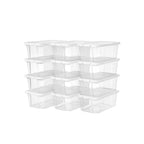 Skoboxar - Lagringslådor - Uppsättning av 12 - Transparent - till storlek 41