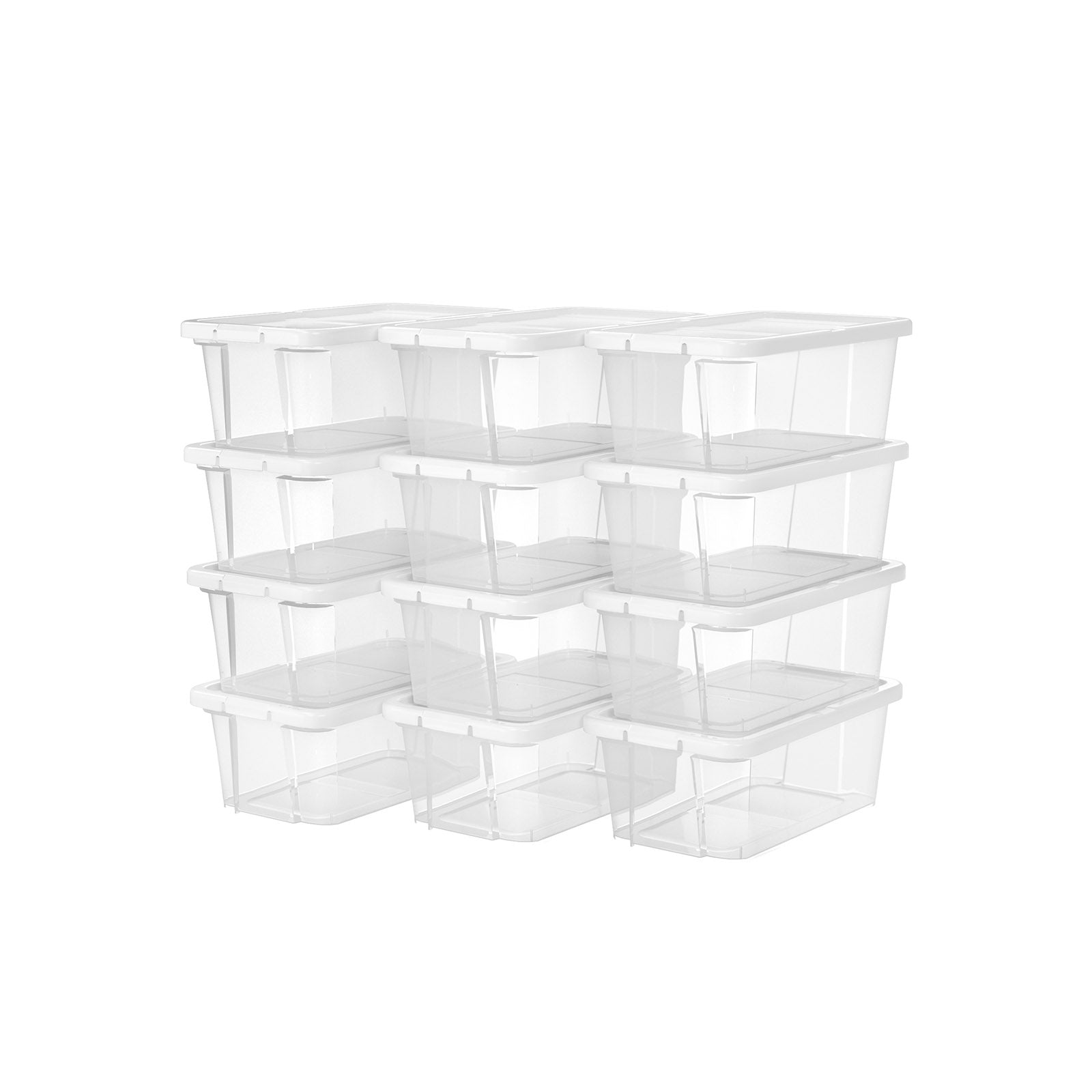 Skoboxar - Lagringslådor - Uppsättning av 12 - Transparent - till storlek 41