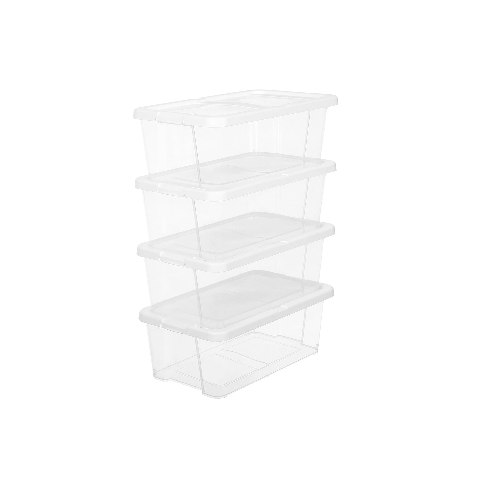 Skoboxar - Lagringslådor - Uppsättning av 12 - Transparent - till storlek 41