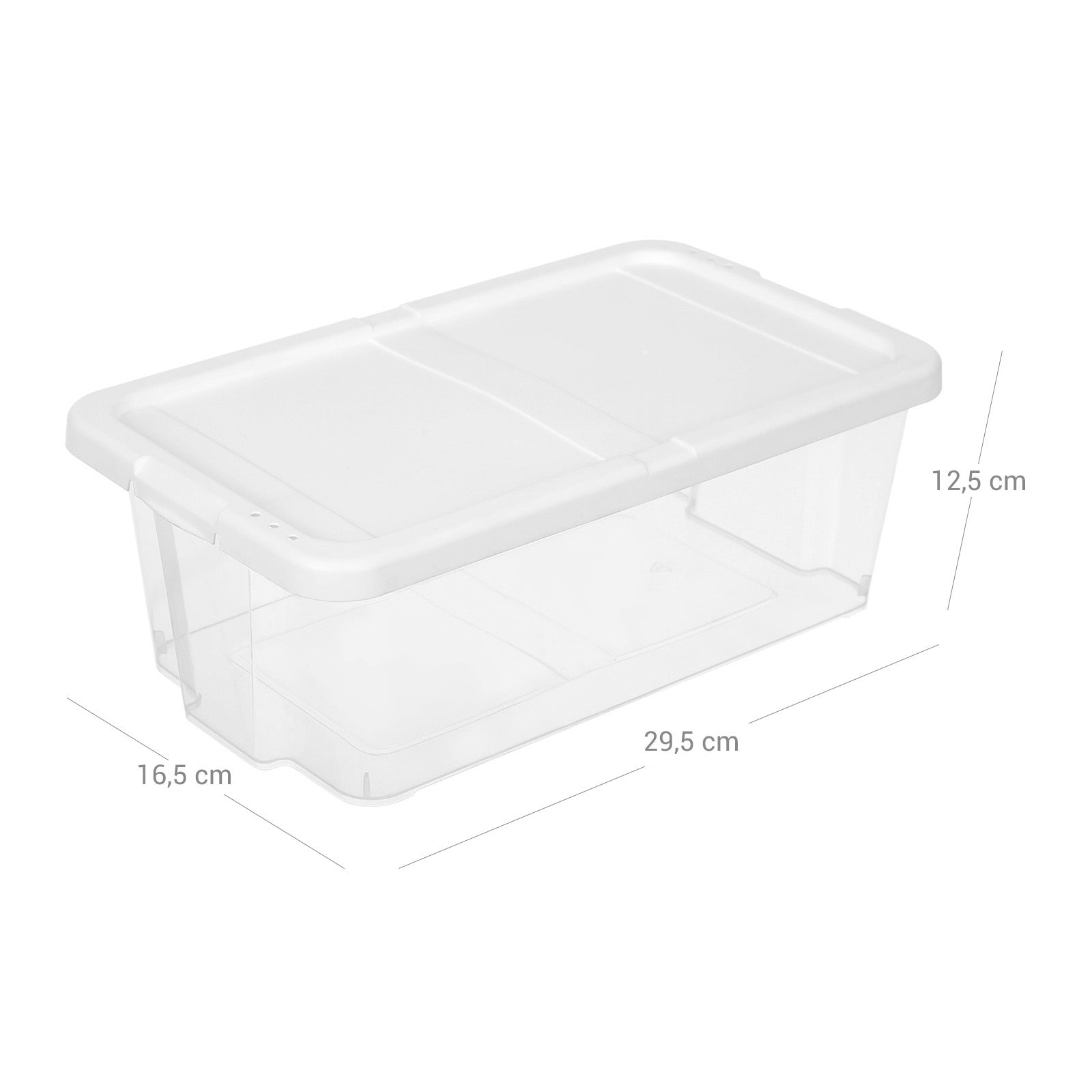 Skoboxar - Lagringslådor - Uppsättning av 12 - Transparent - till storlek 41