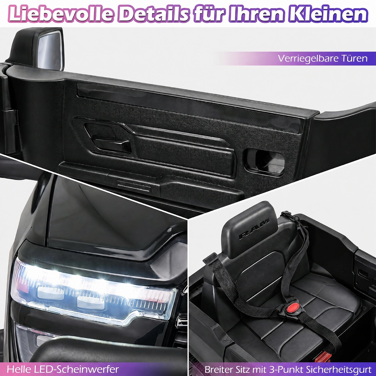 12V – barnelbil RAM med två 25W motorer för från år, hastighet km/h – 3500 3 3,1-5
