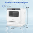 Bänkdiskmaskin – med vattentank program – 8,25 L 6 – Vit