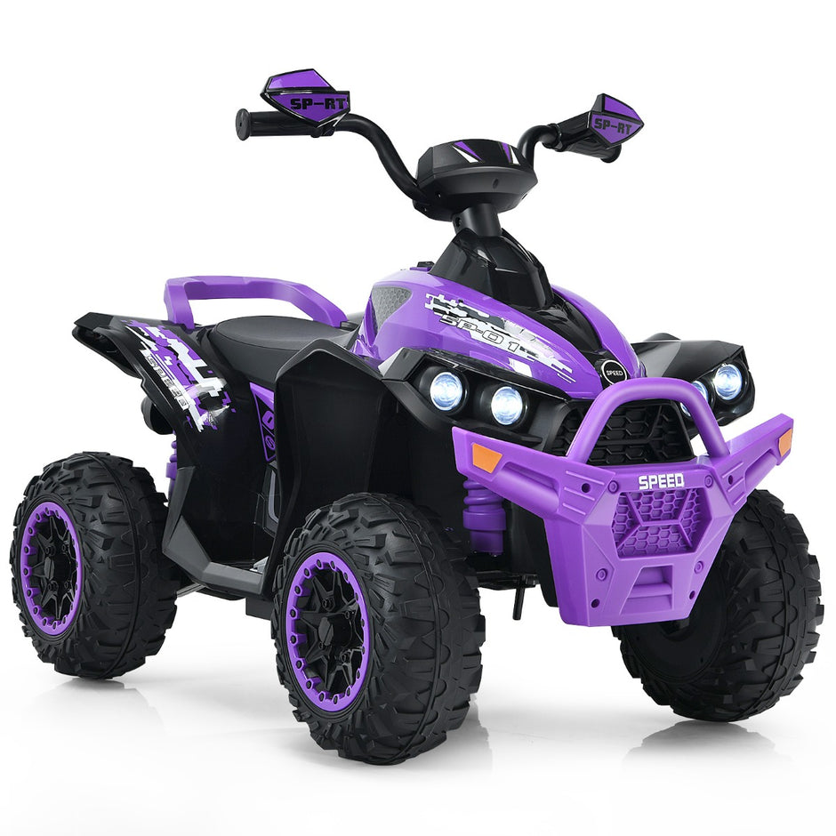 12V – Electric Kids Quad med musikhorn och LED strålkastare – Lila