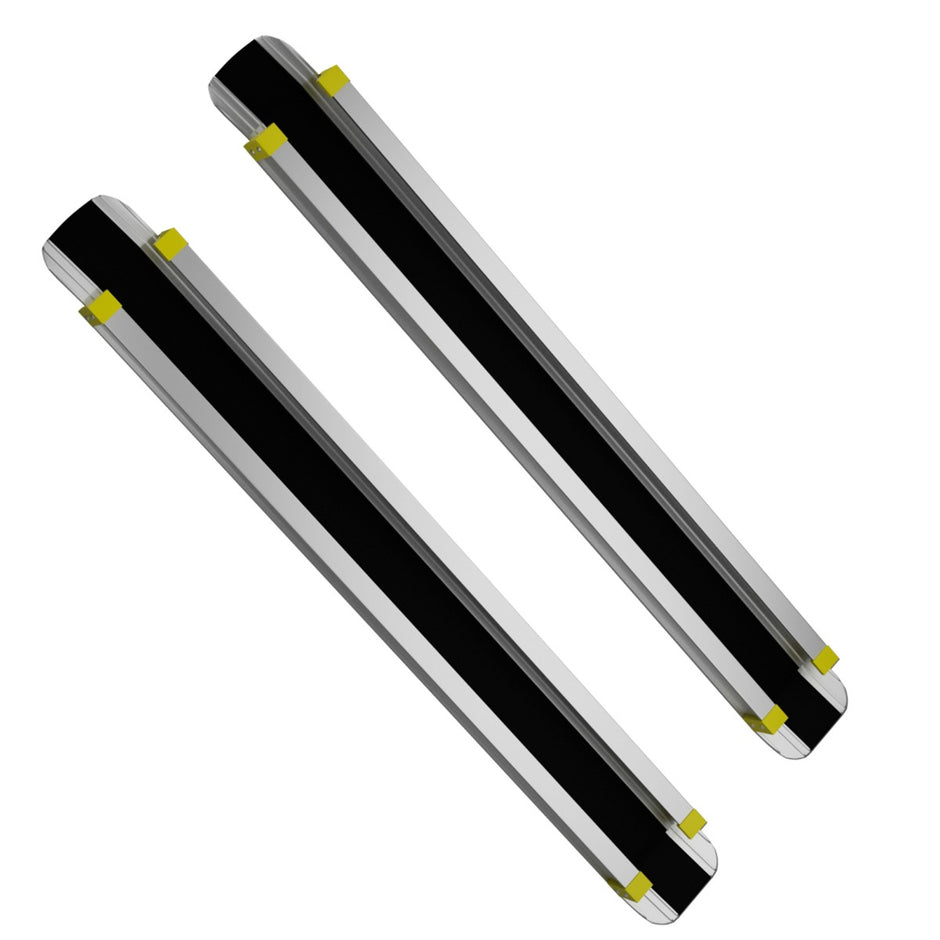 Rullstolsramp – upp till teleskopramp med halkskydd beläggning last aluminium – 2 x 270 kg 91,5-152,5 cm – Svart