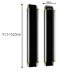 Rullstolsramp – upp till teleskopramp med halkskydd beläggning last aluminium – 2 x 270 kg 91,5-152,5 cm – Svart