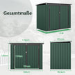Sopkärlsbox – för Sopbox i galvaniserat metall Sophus med dörrar – 2 2 172 x 95,5 x 130 cm – Grön