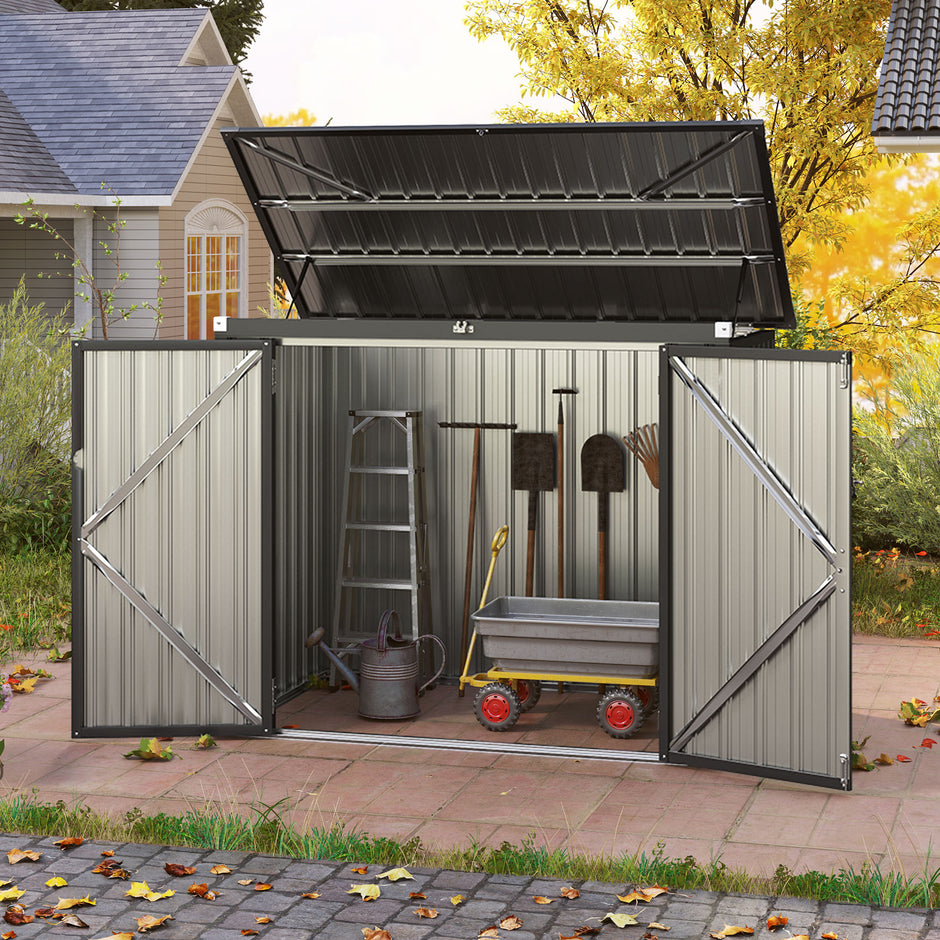 Sopkärlsbox – för Sopbox i galvaniserat metall Sophus med dörrar – 2 2 172 x 95,5 x 130 cm – Grön