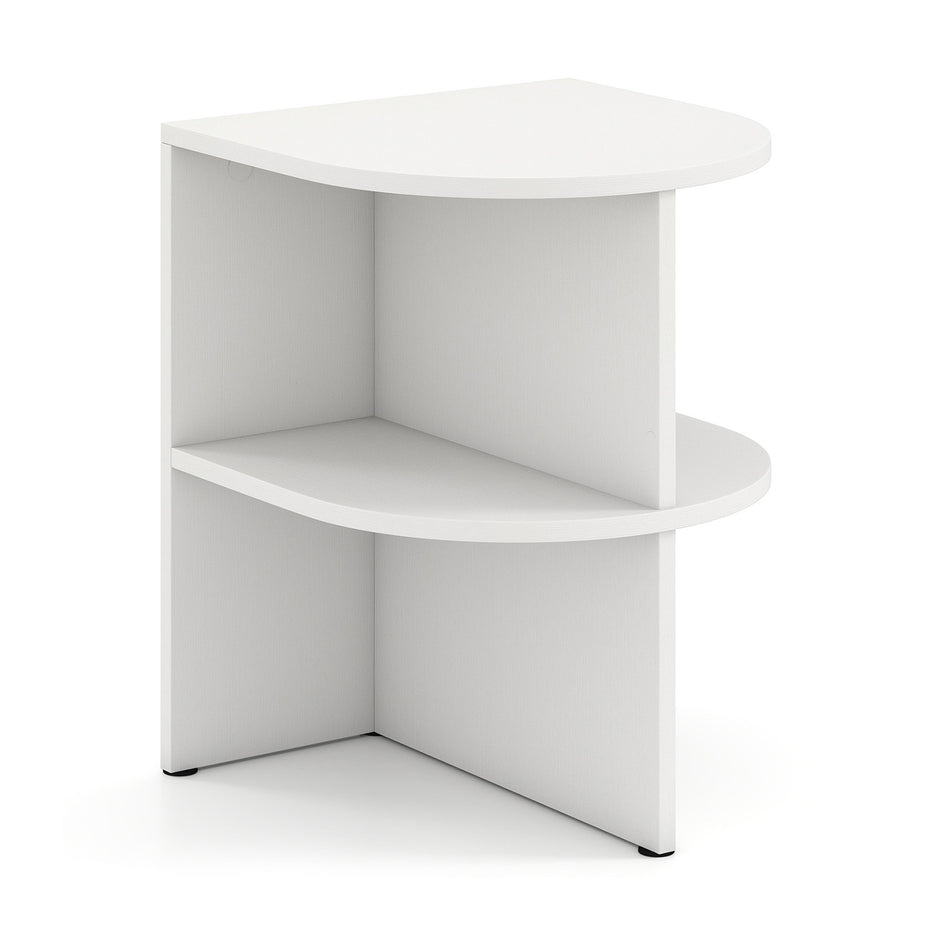 pack – halvrund sidobord vånings nattduksbord med öppna hyllor kaffebord – 2 2 38 x 38 x 485 cm – Vit