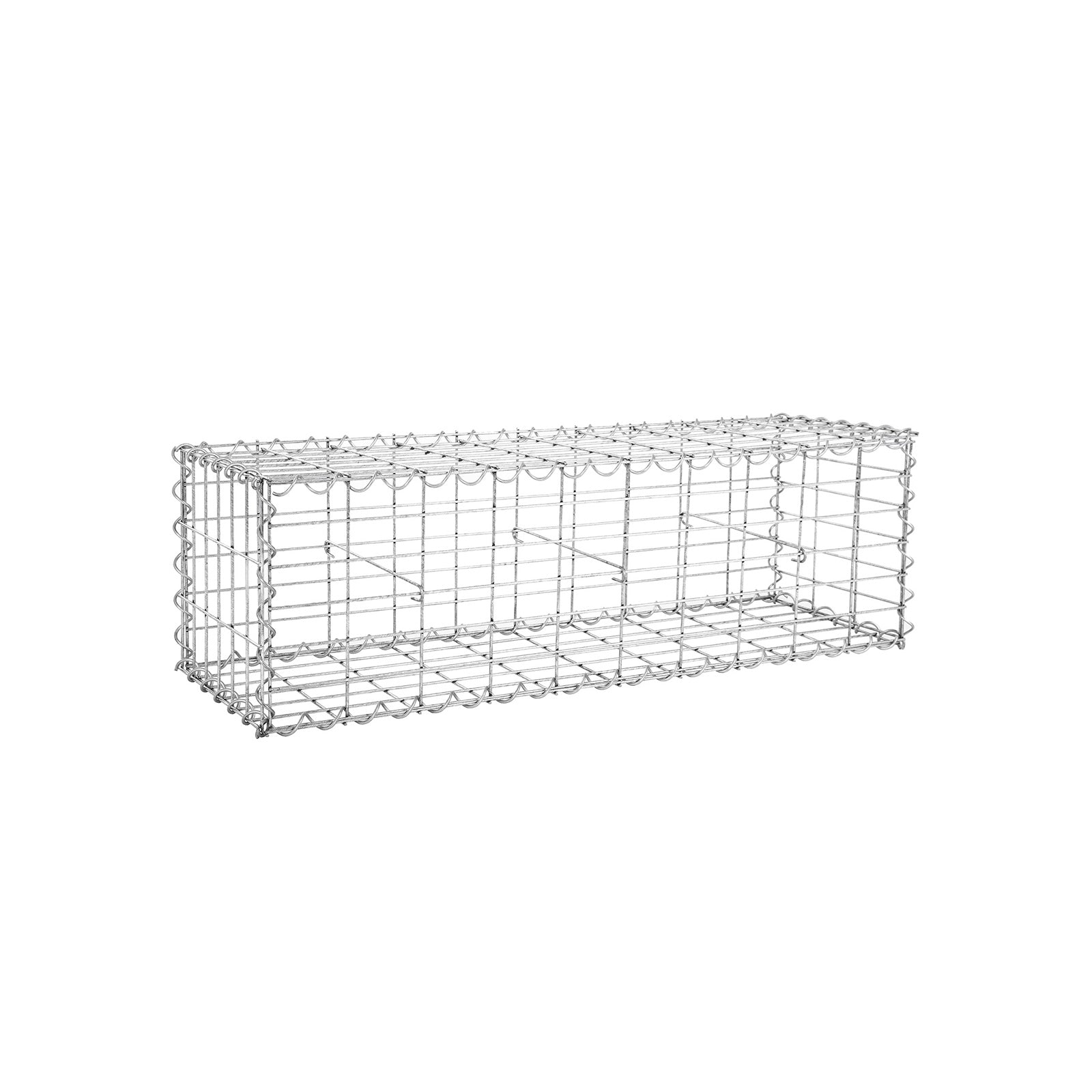 Schanskorf - Gabion Garden Wall - för stenar - 100 x 30 x 30 cm - silver