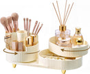 Make-up Organizer – 360° Draaibaar – Twee Lagen – 2-in-1 – Beige
