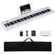 tangenter – digitalt piano bärbart fullformat elektriskt keyboard vitt – 88 – Vit