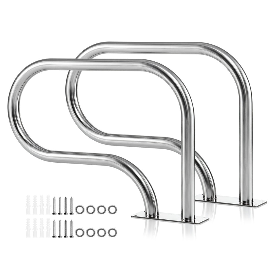 pack – Poolräcke i rostfritt stål Säkerhetshandtag för simbassänger Bärkapacitet upp till – 2 82,5 x 57 cm 180 kg – Silver