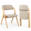 delad – hopfällbar stol i trä med stoppad sits och andningsbara linnédynor, – 2 61 x 53 x 81 cm