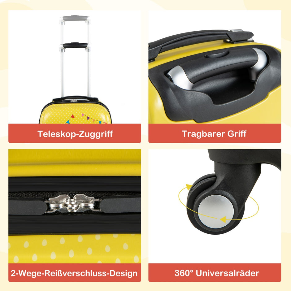 delat – barnbagageset handbagage och ryggsäcksset – 2 – Färgglad