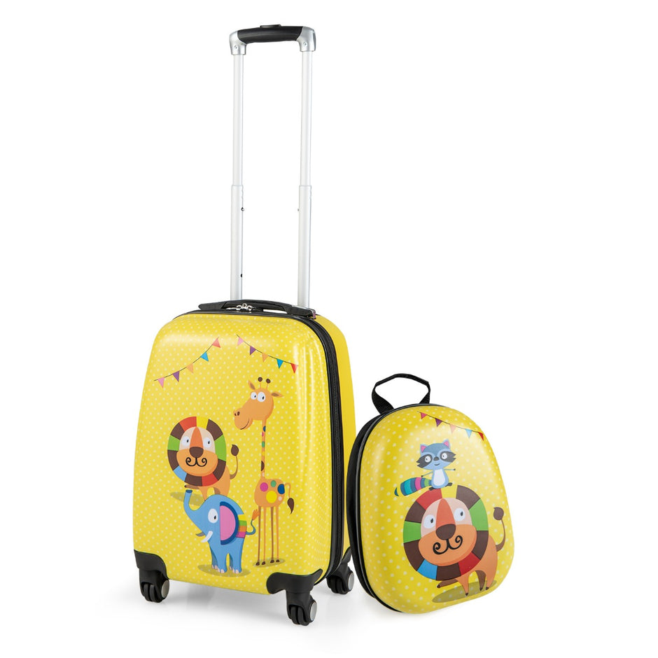 delat – barnbagageset handbagage och ryggsäcksset – 2 – Färgglad