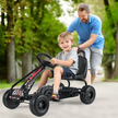 Gokart – med justerbar sits och handbroms Trampbilen tål belastningar upp till Pedal Go Cart – 30 kg – Svart