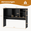 Skrivbords – hyllor med fack – 4 94 x 25 x 73 cm – Svart