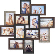 Fotolijst Collage - 12 Lijsten - 10 x 15 cm - Wanddecoratie - Roodbruin