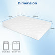 Dubbelsängs – Madrass för Rörelseisolation och Tryckavlastning Skum Hybrid – 20 cm 140 x 200 cm – Vit